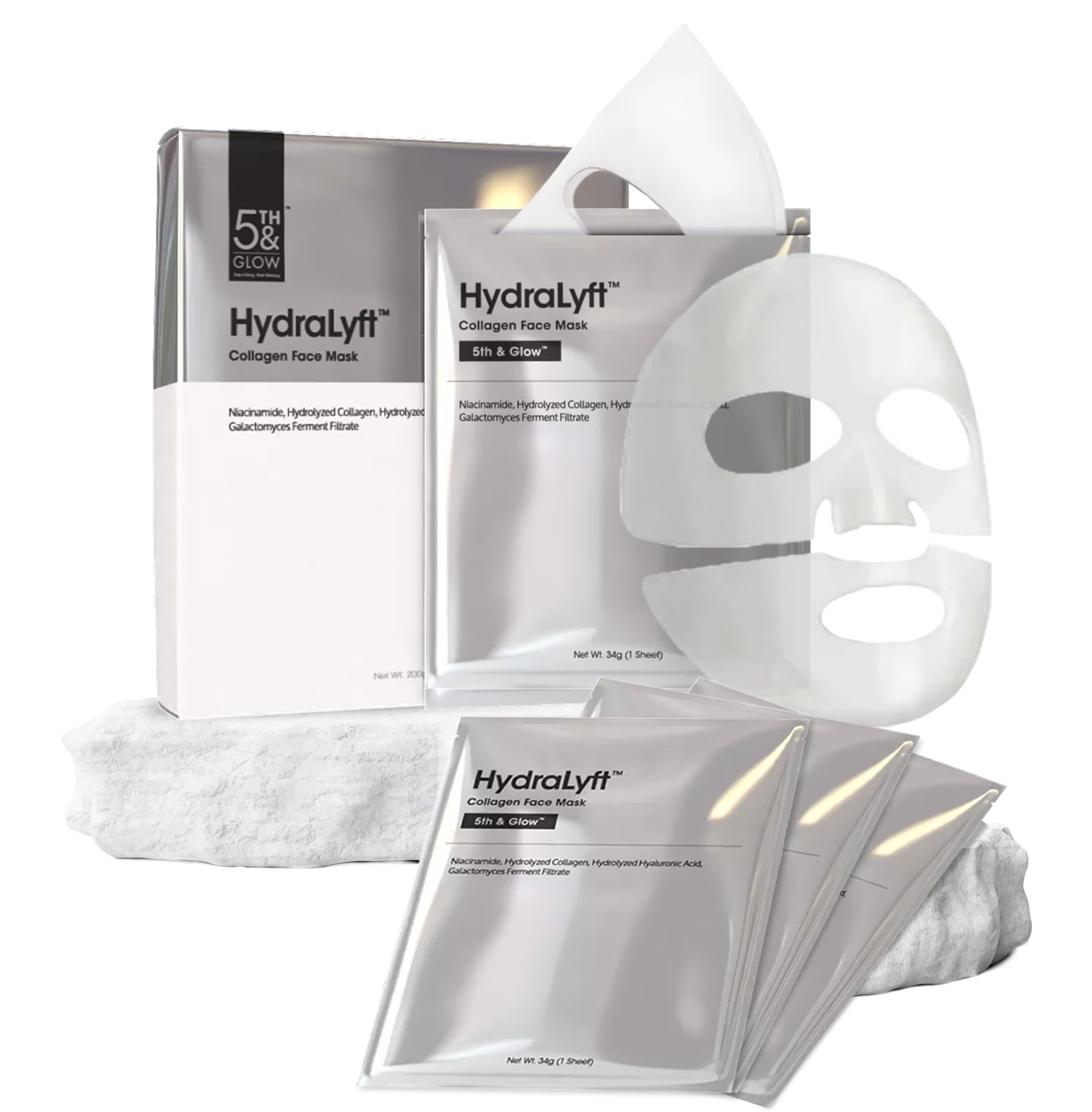 HydraLyft Collagen Face Mask by 5th and Glow
